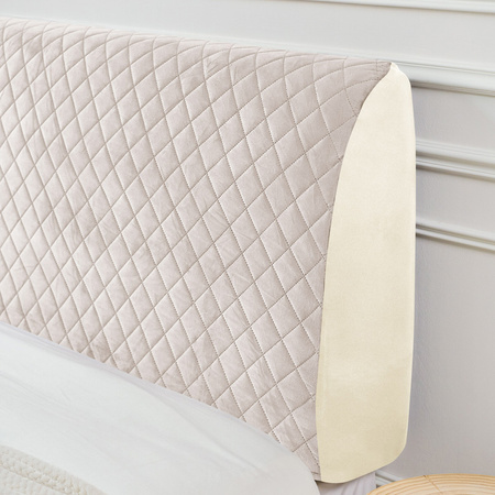 Pokrowiec na zagłówek łóżka, kremowy, 180x50 cm