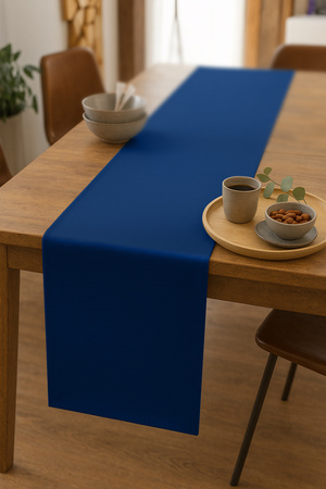 BIEŻNIK gładki GRANATOWY na stół 40x275 cm