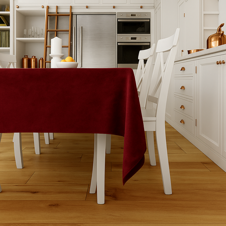 Obrus MATOWY WELUR bordowy - NA WYMIAR