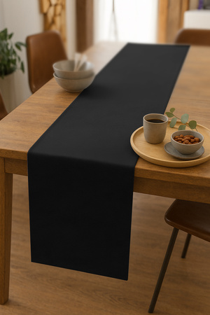 BIEŻNIK welurowy CZARNY na stół 40x275 cm