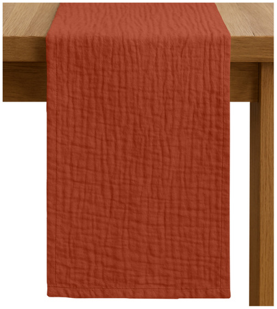 BIEŻNIK muślinowy MIEDZIANY na stół 40x275 cm