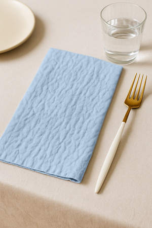 Serwetki SERWETA MUŚLINOWA chłodny niebieski 10 sztuk 45x45cm