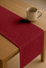 BIEŻNIK muślinowy BORDOWY na stół 40x275 cm