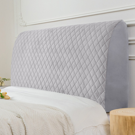 Pokrowiec na zagłówek łóżka, jasny szary, 160x50 cm