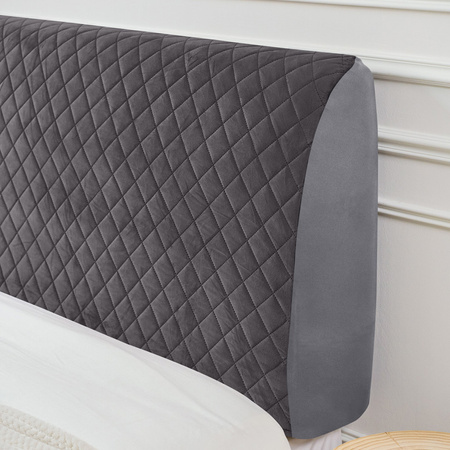 Pokrowiec na zagłówek łóżka, ciemny szary, 180x50 cm