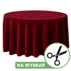 Obrus okrągły NA WYMIAR, MATOWY WELUR, bordowy