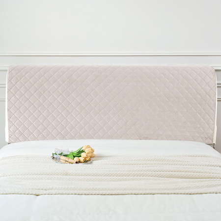 Pokrowiec na zagłówek łóżka, kremowy, 160x50 cm