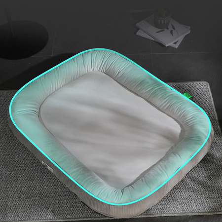 Leżanka legowisko dla DUŻEGO PSA, KOTA XL: 75x60, szare, PREMIUM WELUR miękkie