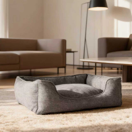 Leżanka legowisko dla PSA, KOTA S: 45x35x15, szare WODOODPORNE