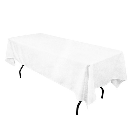 Obrus MATOWY WELUR mleczna biel na stół 140x240cm
