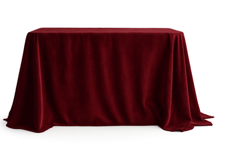 Obrus MATOWY WELUR bordowy na stół 230x230cm