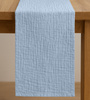 BIEŻNIK muślinowy CHŁODNY NIEBIESKI na stół 40x275 cm