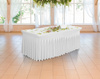 POKROWIEC na stół bankietowy cateringowy BIAŁY SKIRTING falbana 200x90 cm