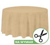 Obrus okrągły NA WYMIAR, MATOWY WELUR, cappucino