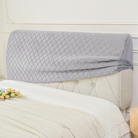 Pokrowiec na zagłówek łóżka, jasny szary, 180x50 cm