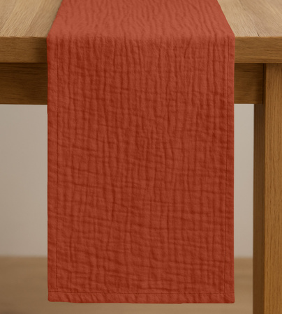 BIEŻNIK muślinowy MIEDZIANY na stół 40x275 cm