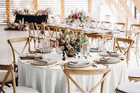 Obrus okrągły NA WYMIAR, MATOWY WELUR, mleczna biel