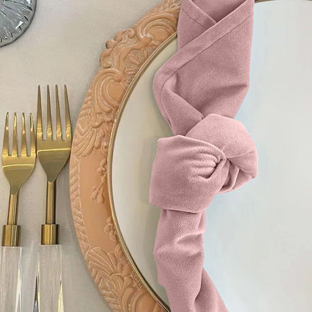 Serwetki SERWETA WELUROWA Pudrowy róż 10 sztuk 45x45cm