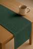 BIEŻNIK muślinowy BUTELKOWA ZIELEŃ na stół 40x275 cm