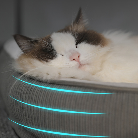 Leżanka legowisko dla DUŻEGO PSA, KOTA XL: 75x60, szare, PREMIUM WELUR miękkie