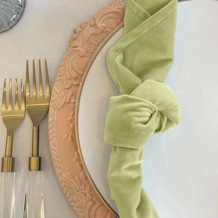 Serwetki SERWETA WELUROWA oliwkowa zieleń 10 sztuk 45x45cm