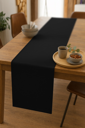BIEŻNIK gładki CZARNY na stół 40x275 cm
