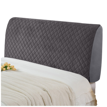 Pokrowiec na zagłówek łóżka, ciemny szary, 160x50 cm