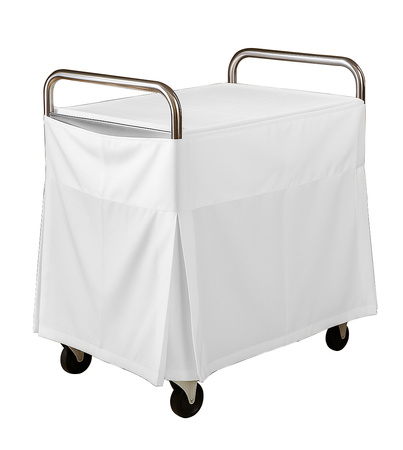 POKROWIEC obrus na stół wózek kelnerski BIAŁY GŁADKI 85 cm