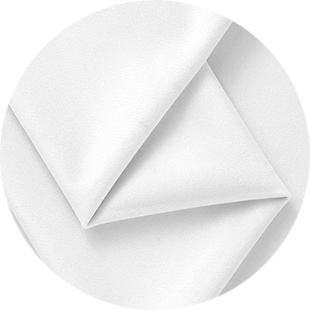 Obrus okrągły NA WYMIAR, MATOWY WELUR, śnieżna biel