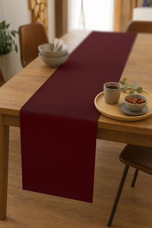 BIEŻNIK gładki BORDOWY na stół 40x275 cm