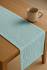 BIEŻNIK muślinowy MIĘTOWY na stół 40x275 cm