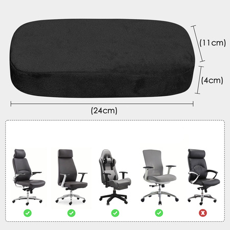Podłokietnik do krzesła biurowego czarny