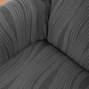 POKROWIEC na FOTEL USZAK, żakard wypukły, PASY, tkanina strukturalna, CIEMNY SZARY