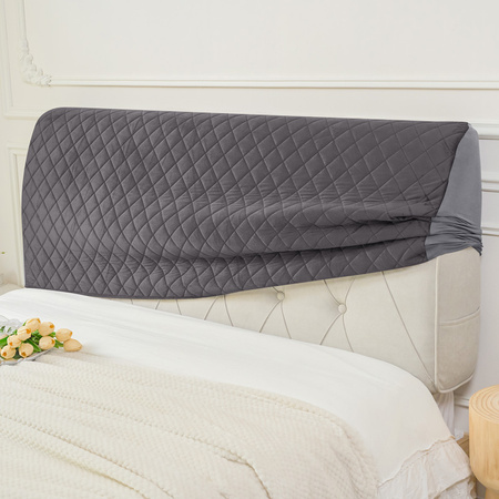 Pokrowiec na zagłówek łóżka, ciemny szary, 160x50 cm