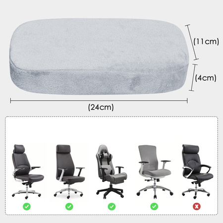 Podłokietnik do krzesła biurowego jasny szary