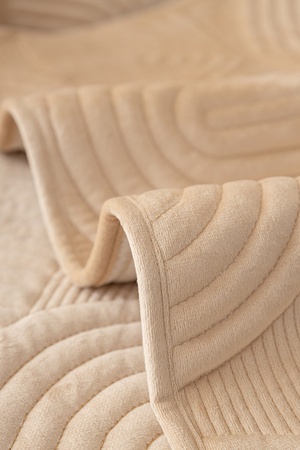 Poszewka dekoracyjna na poduszkę, beżowa, wypukły wzór