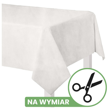 Obrus MATOWY WELUR mleczna biel - NA WYMIAR