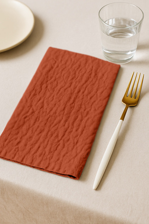 Serwetki SERWETA MUŚLINOWA rude, miedziane 10 sztuk 45x45cm