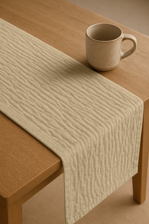 BIEŻNIK muślinowy BEŻOWY na stół 40x275 cm