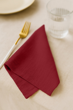 Serwetki SERWETA MUŚLINOWA bordowe 10 sztuk 45x45cm