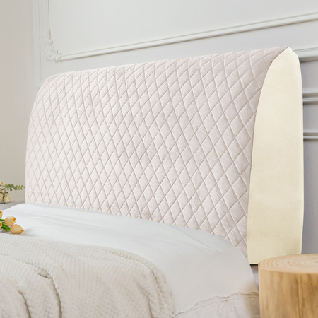 Pokrowiec na zagłówek łóżka, kremowy, 180x50 cm