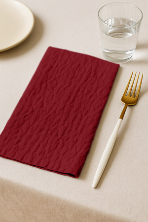 Serwetki SERWETA MUŚLINOWA bordowe 10 sztuk 45x45cm