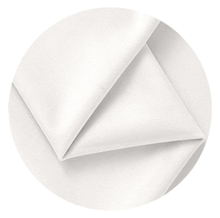 Obrus okrągły NA WYMIAR, MATOWY WELUR, mleczna biel