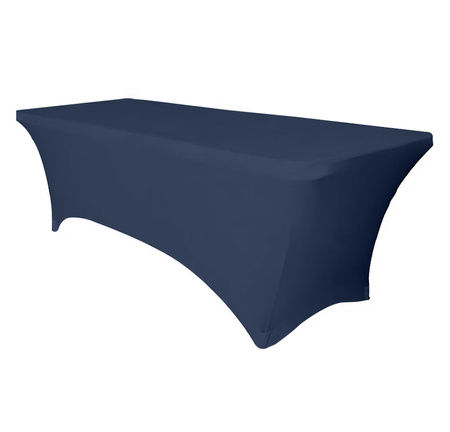 POKROWIEC na stół bankietowy cateringowy 180x76 cm granatowy