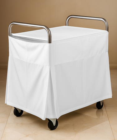 POKROWIEC obrus na stół wózek kelnerski BIAŁY GŁADKI 85 cm