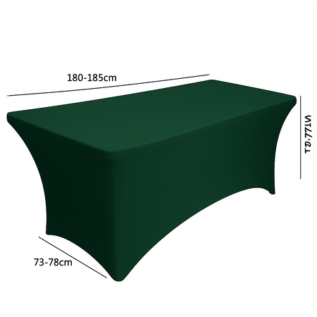 POKROWIEC na stół bankietowy cateringowy 180x76 cm butelkowa zieleń