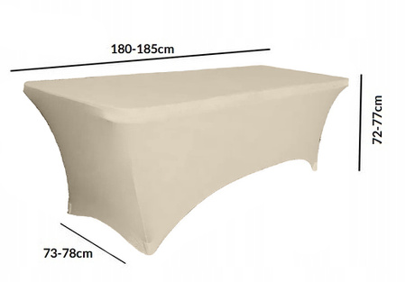 POKROWIEC na stół bankietowy cateringowy 180x76 cm beżowy