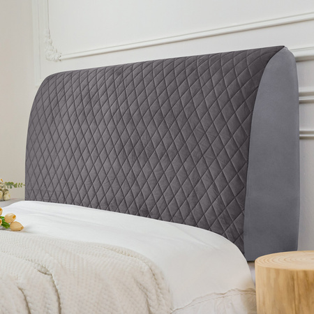 Pokrowiec na zagłówek łóżka, ciemny szary, 180x50 cm