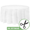 Obrus okrągły NA WYMIAR, MATOWY WELUR, śnieżna biel
