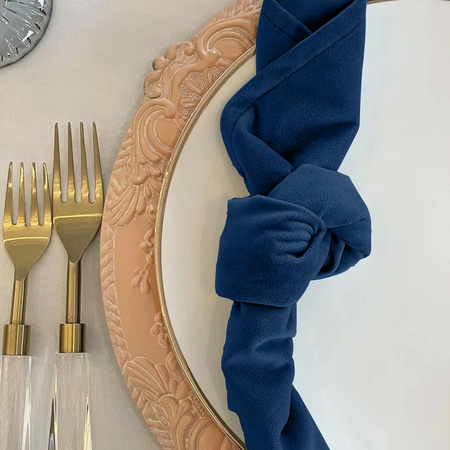 Serwetki SERWETA WELUROWA 10 sztuk 45x45cm granatowy